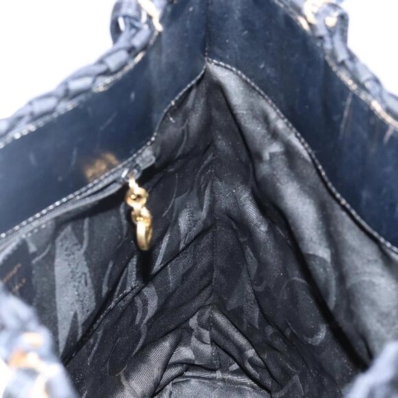 Salvatore Ferragamo Vala Shoulder Bag Nylon Black Gold Auth bs29122 - Picture 12 of 15